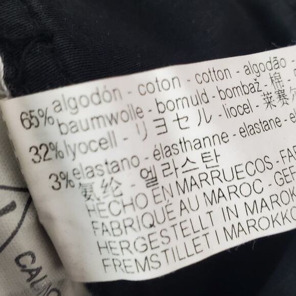 Zara Basic Black Casual Relaxed Fit Pants with Silver Buttons Size Small - Picture 8 of 12